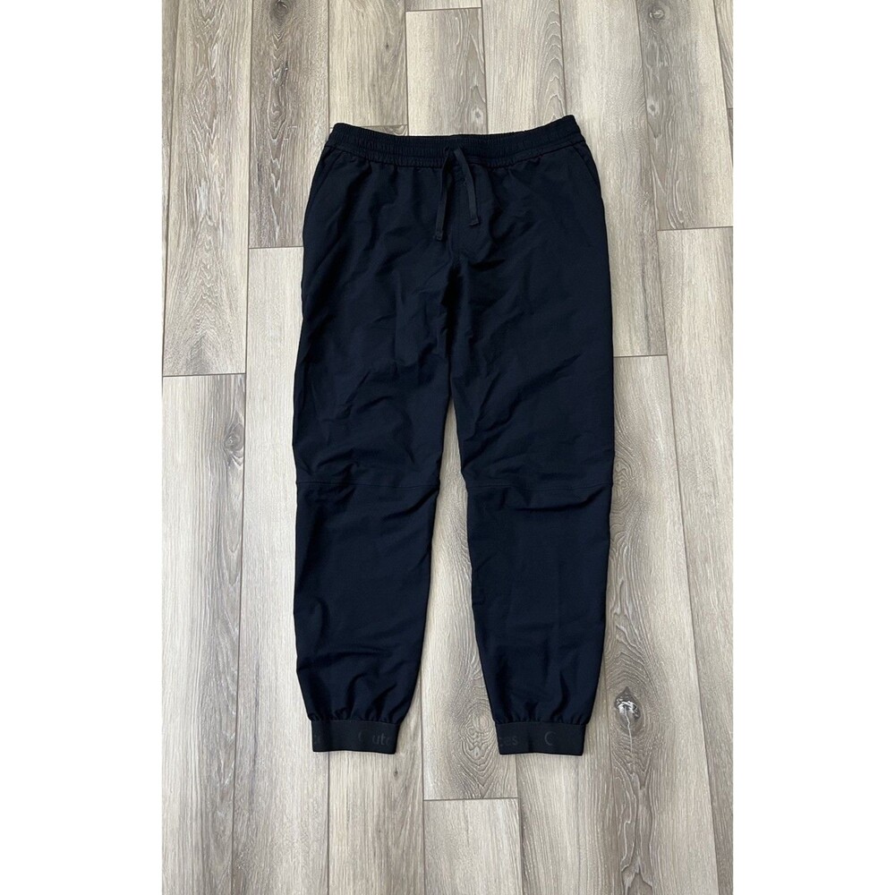 Outdoor Voices Black Nylon Jogger Sweatpants Mens Sz Medium Zip Pocket